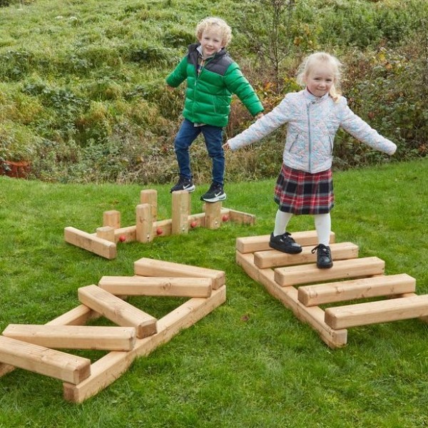 3  li Ahşap Parkur Seti